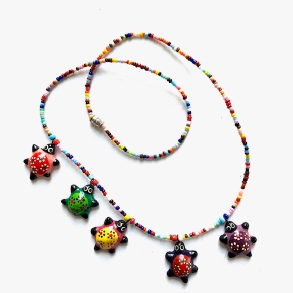 Handmade Turtle Necklace from Guatemala (NWOT) - Picture 1 of 2